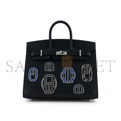 HERMÈS MASTER BIRKIN 20 BOUCLERICE MODERNE CASAQUE CHEVRE BLACK (20*17*11cm)